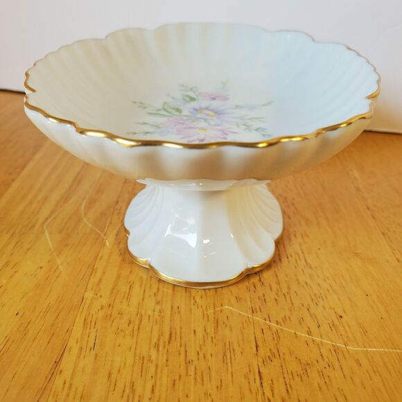 Pickard Porcelain Dish 6x4.5" Hand Decorated Floral Pattern Gold Trim - Picture 5 of 12